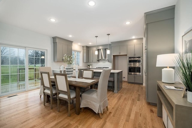 62 High St Lot 6, Stoneham, MA 02180 - dining space featuring plenty of natural light, light wood-style floors, and recessed lighting