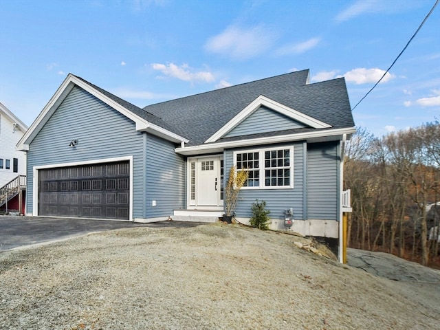 view of front of home featuring a garage