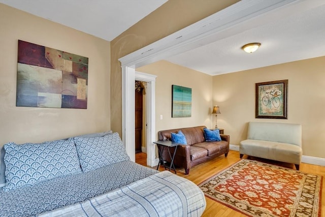 bedroom featuring hardwood / wood-style flooring