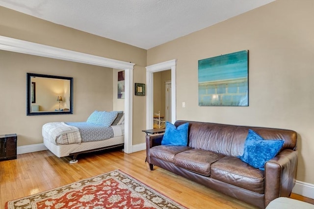 living room featuring hardwood / wood-style flooring