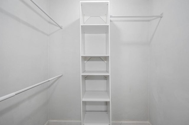 view of walk in closet