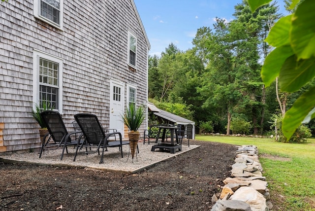 view of yard with a gazebo and a patio area