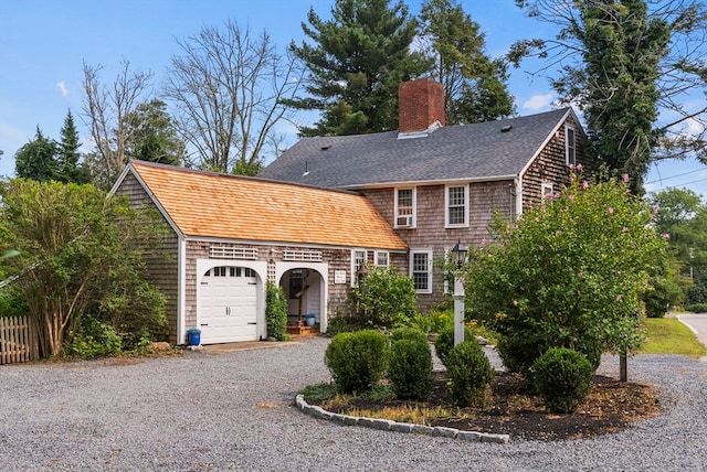 view of front facade with a garage