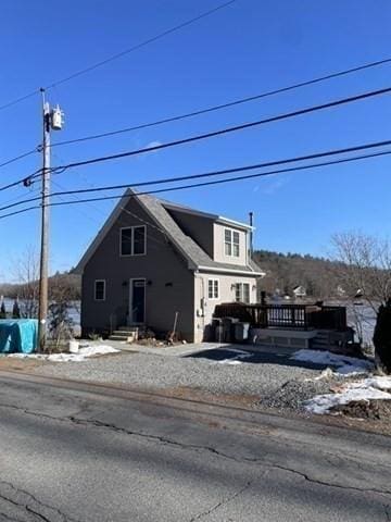 view of front property with a deck