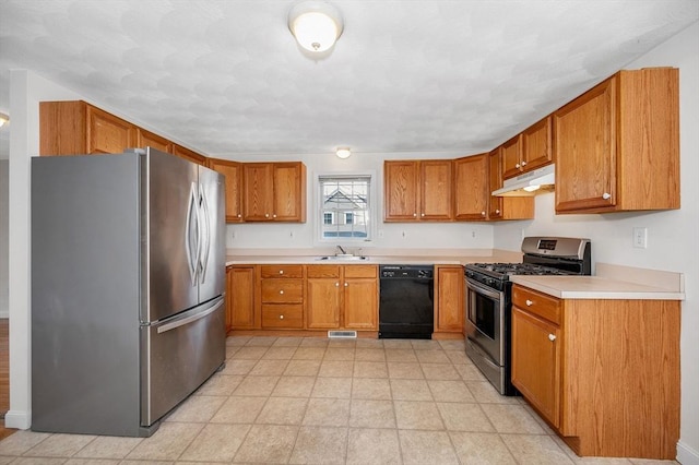 kitchen with sink and stainless steel appliances