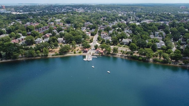 aerial view of a large body of water