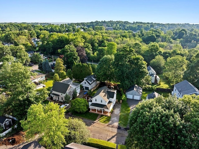 12 Short St, Cohasset, MA 02025 - aerial perspective of suburban area with a forest