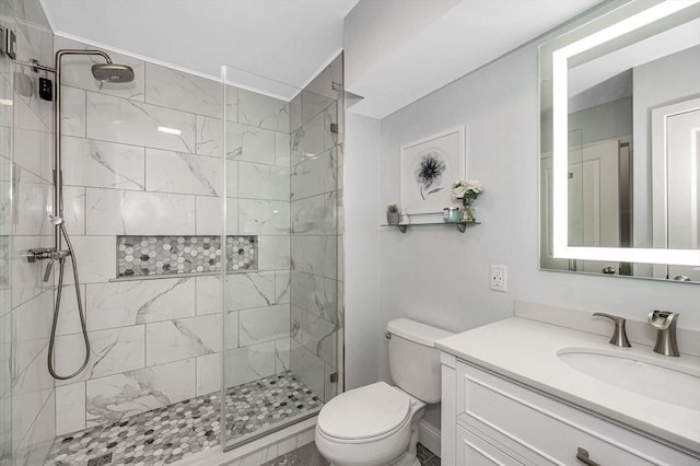 129 Merrimac Unit 19, Newburyport, MA 01950 - full bathroom featuring vanity and a stall shower