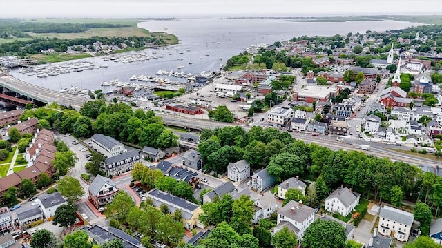 129 Merrimac Unit 19, Newburyport, MA 01950 - aerial overview of property's location with a large body of water and numerous boat docks