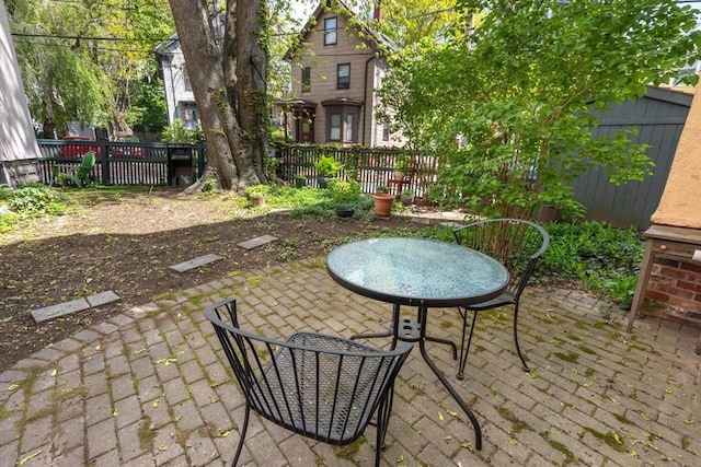 view of patio / terrace featuring a fenced backyard