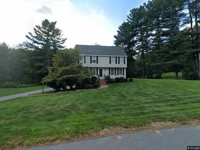 5 Countryside Way, Andover, MA 01810 - view of front facade with a front lawn and a chimney