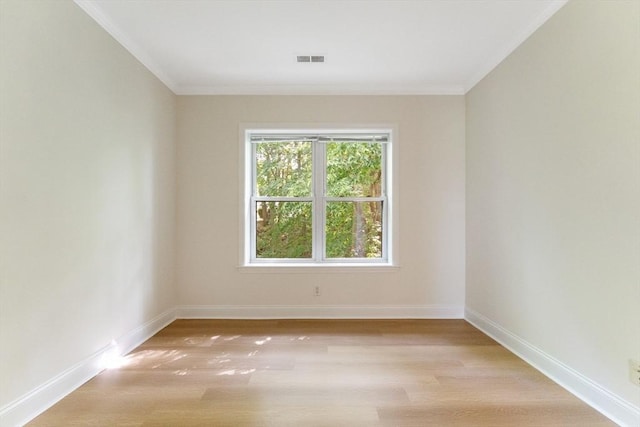 188 Newton Unit 6, Boston, MA 02135 - empty room with light wood-style flooring, ornamental molding, and baseboards