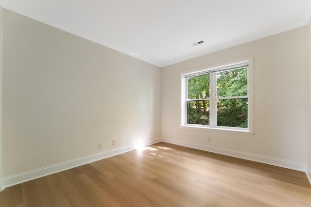 188 Newton Unit 6, Boston, MA 02135 - empty room featuring light wood-type flooring, crown molding, and baseboards