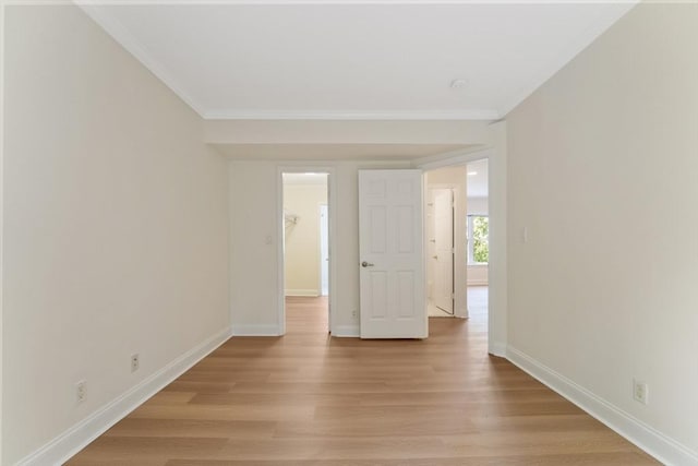 188 Newton Unit 6, Boston, MA 02135 - unfurnished room with light wood-type flooring, baseboards, and ornamental molding