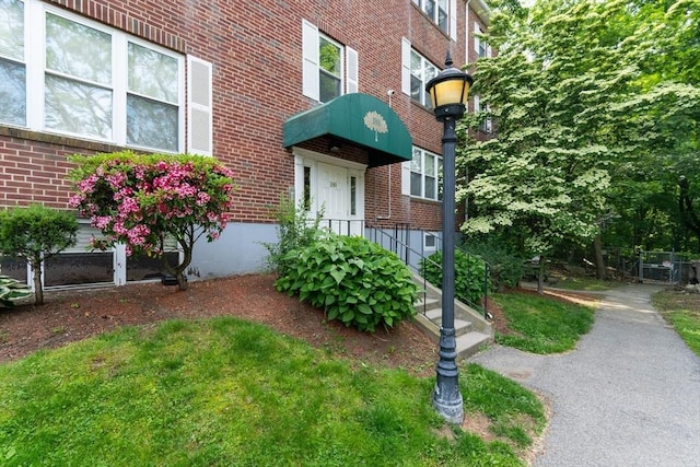 188 Newton Unit 6, Boston, MA 02135 - property entrance with brick siding