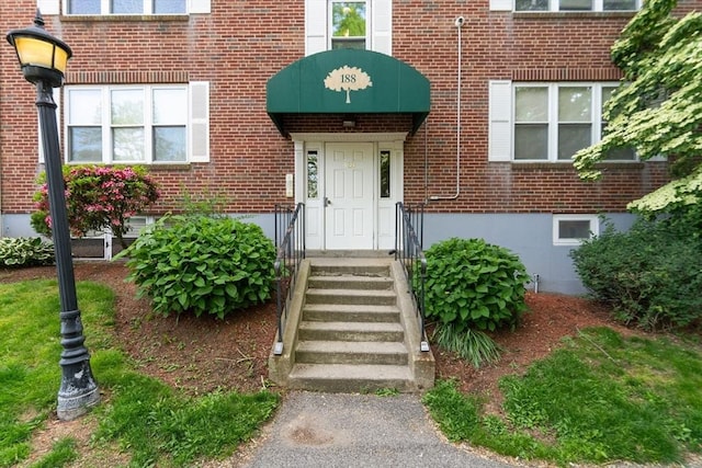 188 Newton Unit 6, Boston, MA 02135 - property entrance featuring brick siding