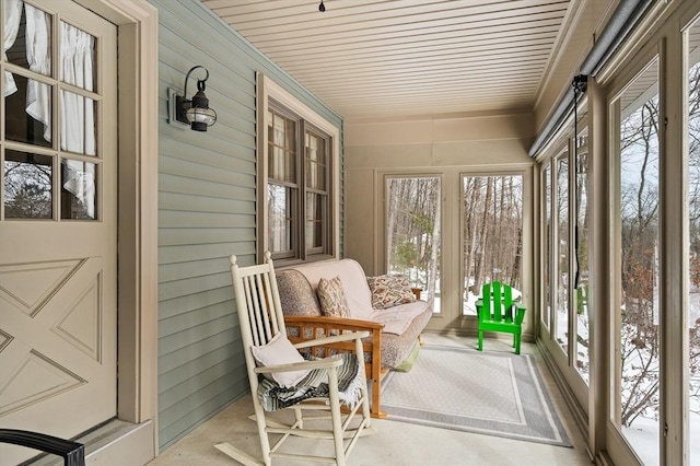 view of sunroom / solarium