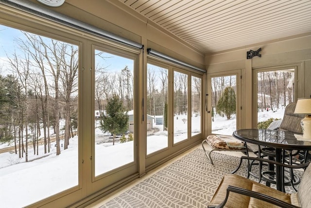 view of sunroom