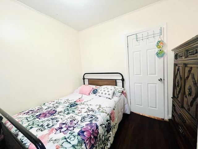 173 Brookway Rd, Boston, MA 02131 - bedroom featuring dark wood-type flooring and crown molding
