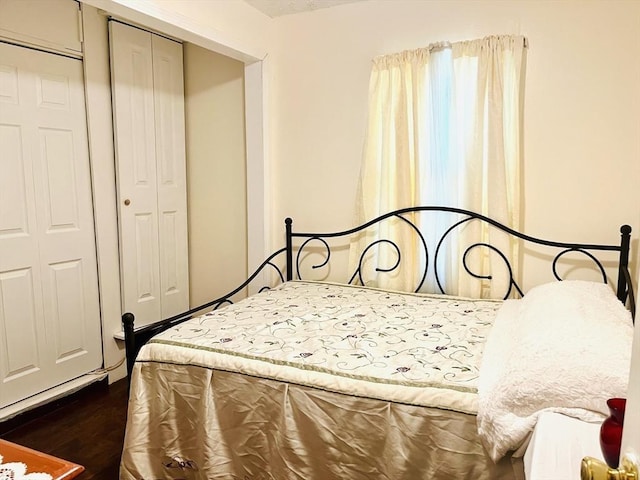 173 Brookway Rd, Boston, MA 02131 - bedroom with dark wood-style floors and a closet