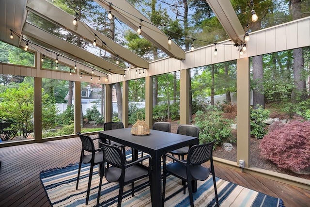 28 Smithshire Ests, Andover, MA 01810 - sunroom / solarium with track lighting and outdoor dining space