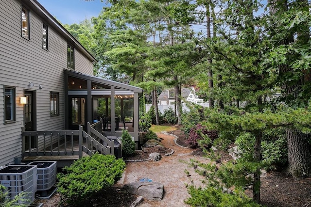 28 Smithshire Ests, Andover, MA 01810 - view of yard featuring a sunroom