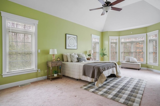 7 Buckhide Rd, Windham, NH 03087 - bedroom with carpet, multiple windows, baseboards, and vaulted ceiling