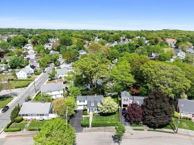 aerial view of residential area
