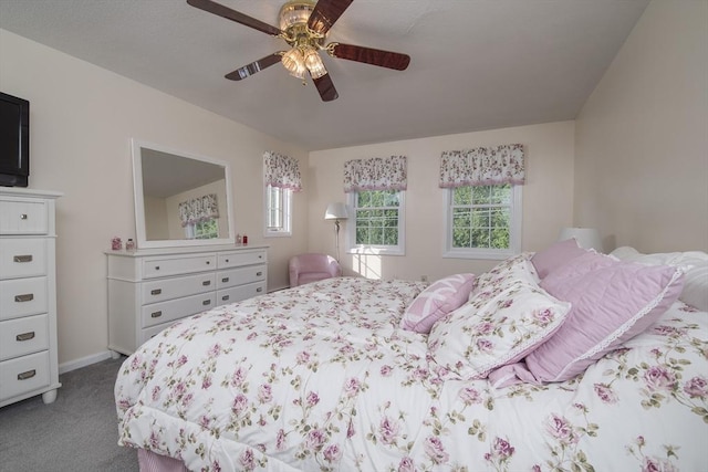 769 Federal St, Belchertown, MA 01007 - bedroom featuring dark carpet and ceiling fan