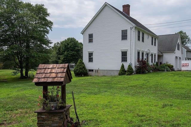 769 Federal St, Belchertown, MA 01007 - view of side of property with a chimney and a yard