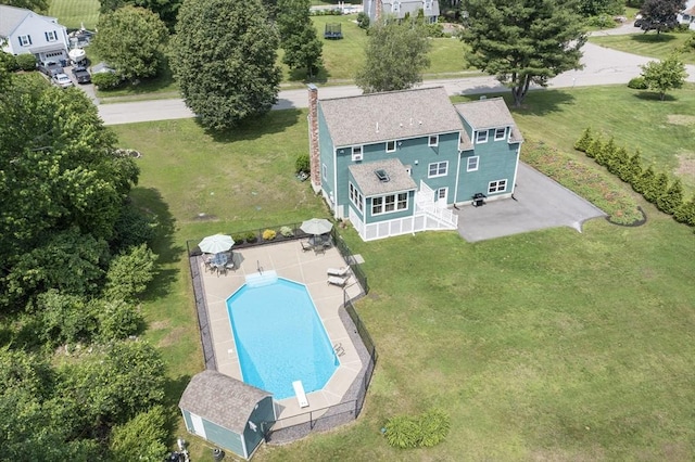 2 Harding Rd, Medway, MA 02053 - view from above of property featuring a pool