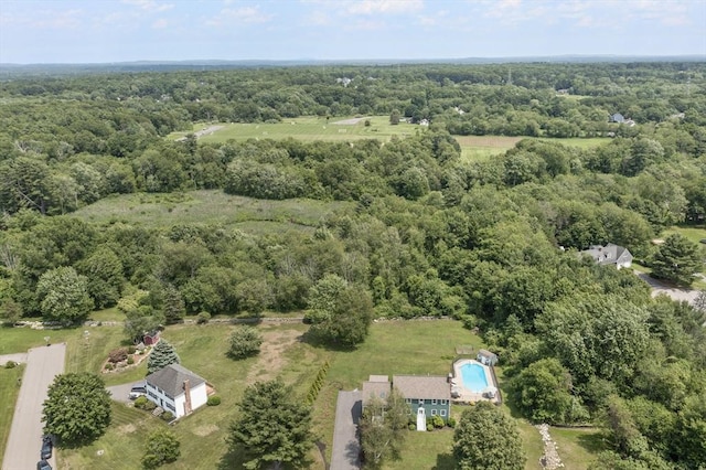 2 Harding Rd, Medway, MA 02053 - aerial view of property and surrounding area with a heavily wooded area