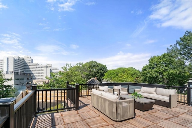 31 Evergreen St Unit 2, Boston, MA 02130 - deck featuring an outdoor hangout area