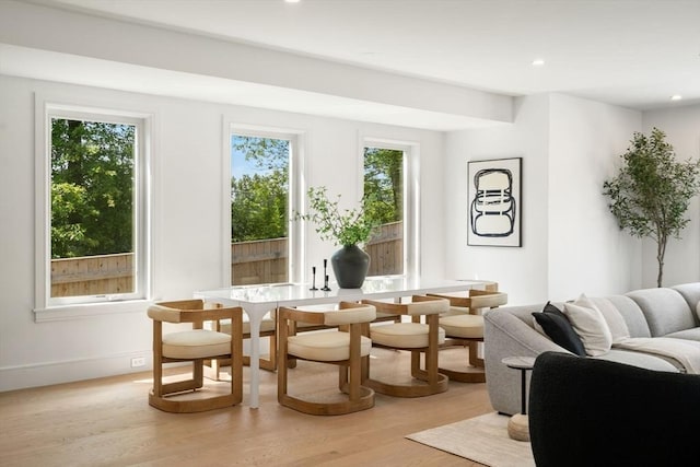 31 Evergreen St Unit 2, Boston, MA 02130 - dining room with light wood-style flooring and recessed lighting