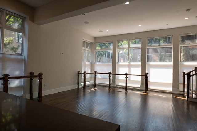 interior space featuring dark hardwood / wood-style flooring