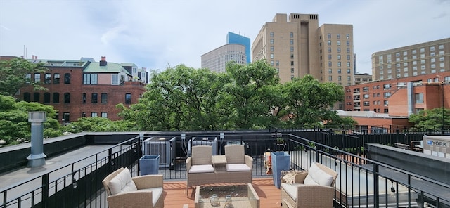 balcony featuring outdoor lounge area