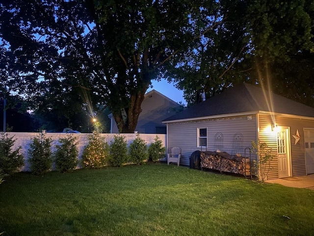 14 Highland St, Clinton, MA 01510 - view of yard featuring an attached garage