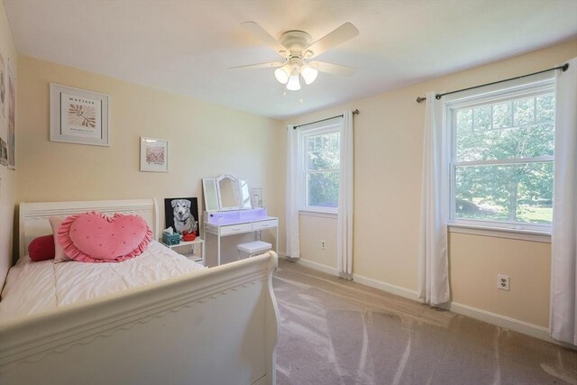 5 Windsor Rd, Lynnfield, MA 01940 - bedroom featuring light colored carpet and ceiling fan