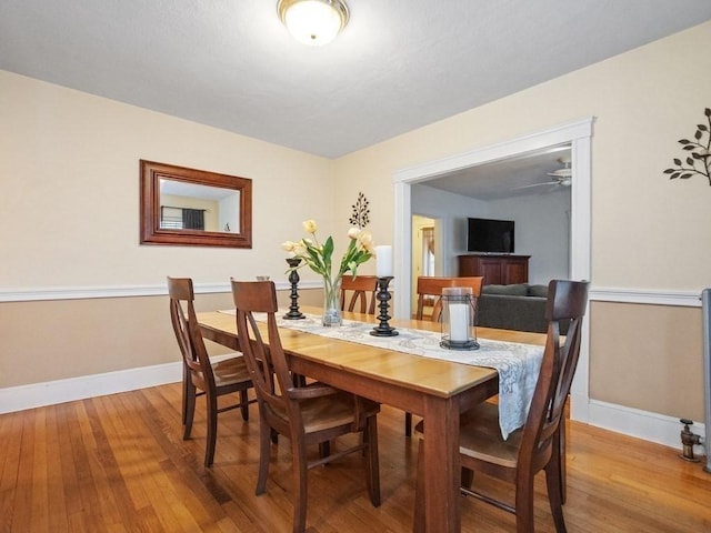 dining room featuring hardwood / wood-style flooring