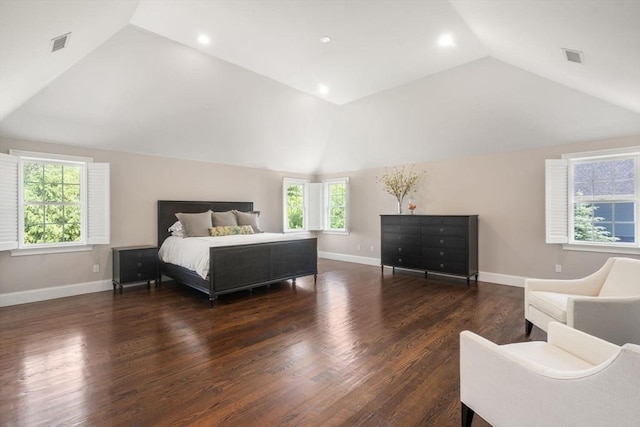 27 Covered Bridge Ln, Wayland, MA 01778 - bedroom with vaulted ceiling, wood finished floors, baseboards, and recessed lighting