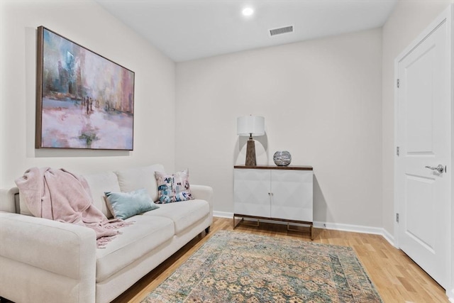 living room featuring hardwood / wood-style floors