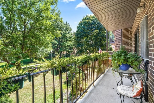 view of balcony