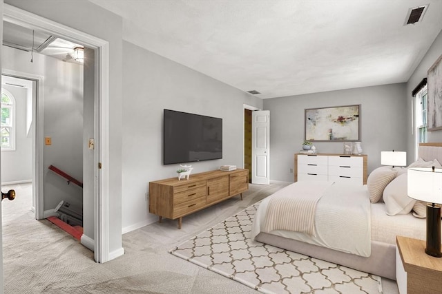 20 Ipswich Woods Dr Unit 20, Ipswich, MA 01938 - bedroom with baseboards, carpet floors, and attic access