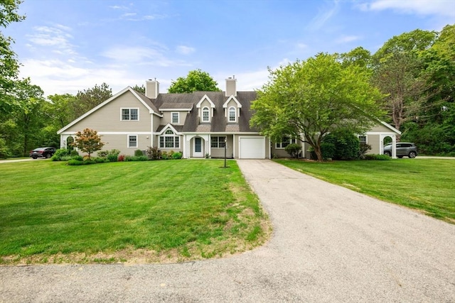 20 Ipswich Woods Dr Unit 20, Ipswich, MA 01938 - shingle-style home with a garage, driveway, a front lawn, and a chimney