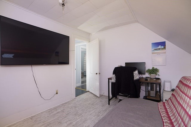 362 Commercial St, Braintree, MA 02184 - bedroom with wood finished floors and vaulted ceiling