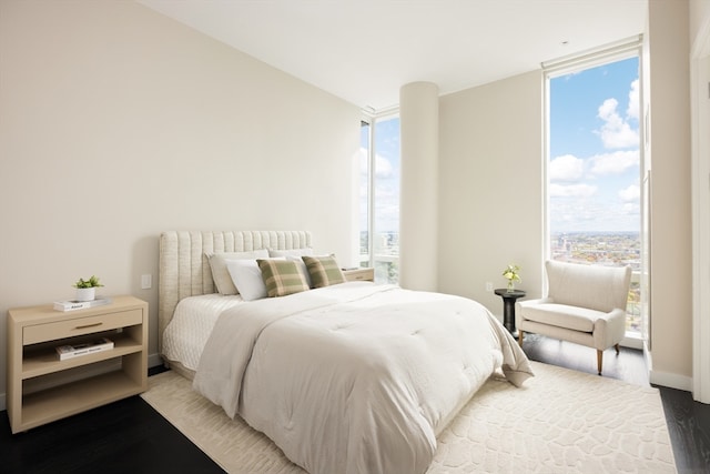 bedroom featuring wood-type flooring