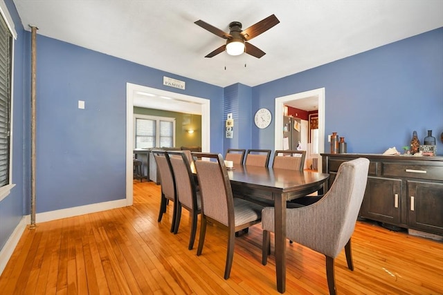 15 W St, Paxton, MA 01612 - dining space with a ceiling fan and light wood finished floors