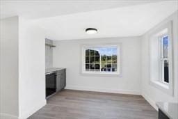 interior space featuring light hardwood / wood-style flooring