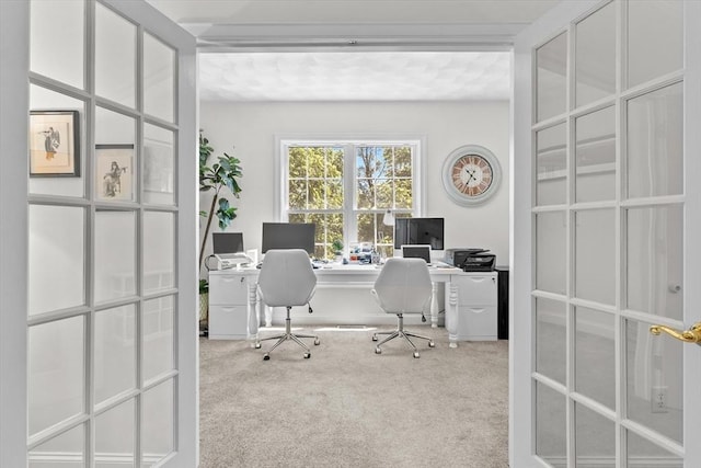 8 Mill River Ln, Rowley, MA 01969 - carpeted office space featuring french doors