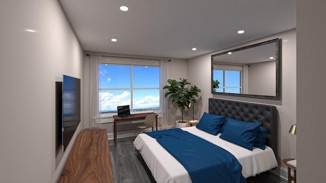 21 Totman St Unit Model-1, Quincy, MA 02169 - bedroom featuring wood finished floors, multiple windows, recessed lighting, and baseboards